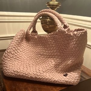 Prenelove woven tote handbag with wristlet / pouch !